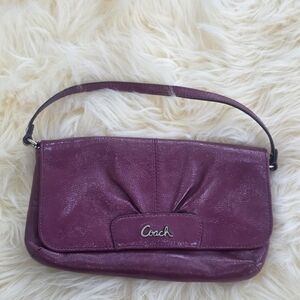 Coach Vintage Plum Purple Patent Leather Women's Wristlet Purse